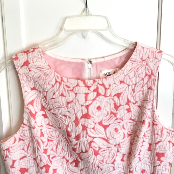 ELIZA J. Floral Sleeveless Midi Dress Fit & Flare Coral Women’s Plus Size 14 - Picture 3 of 16